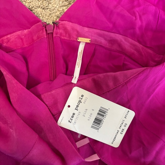 Free People Gabby’s Party All Night Fit & Flare Dress Hot Pink Size 4 NWT - Picture 6 of 10